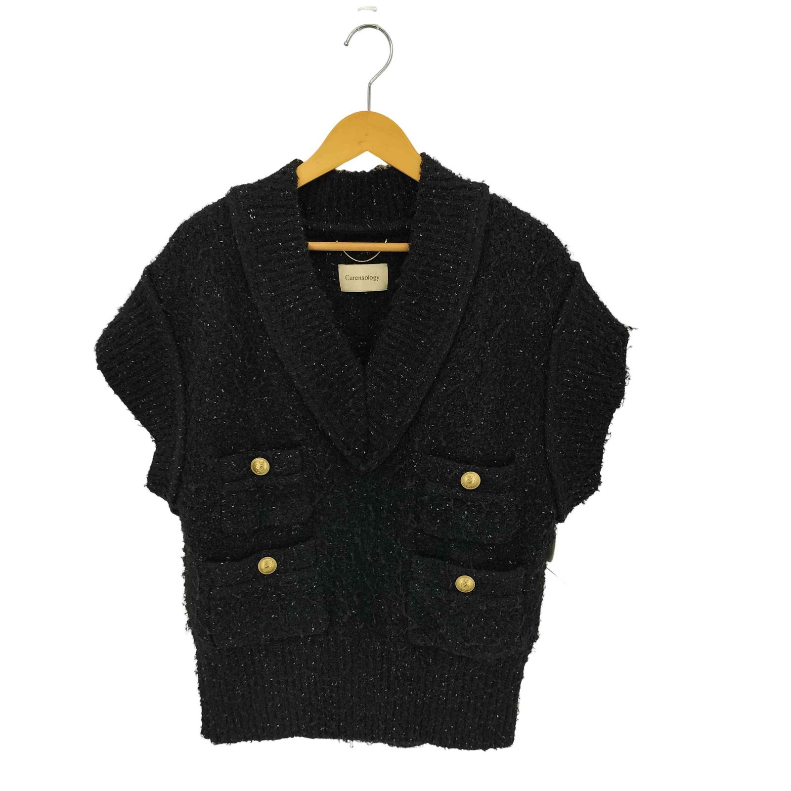 カレンソロジー curensology ツイーディヤーンニットベスト レディース