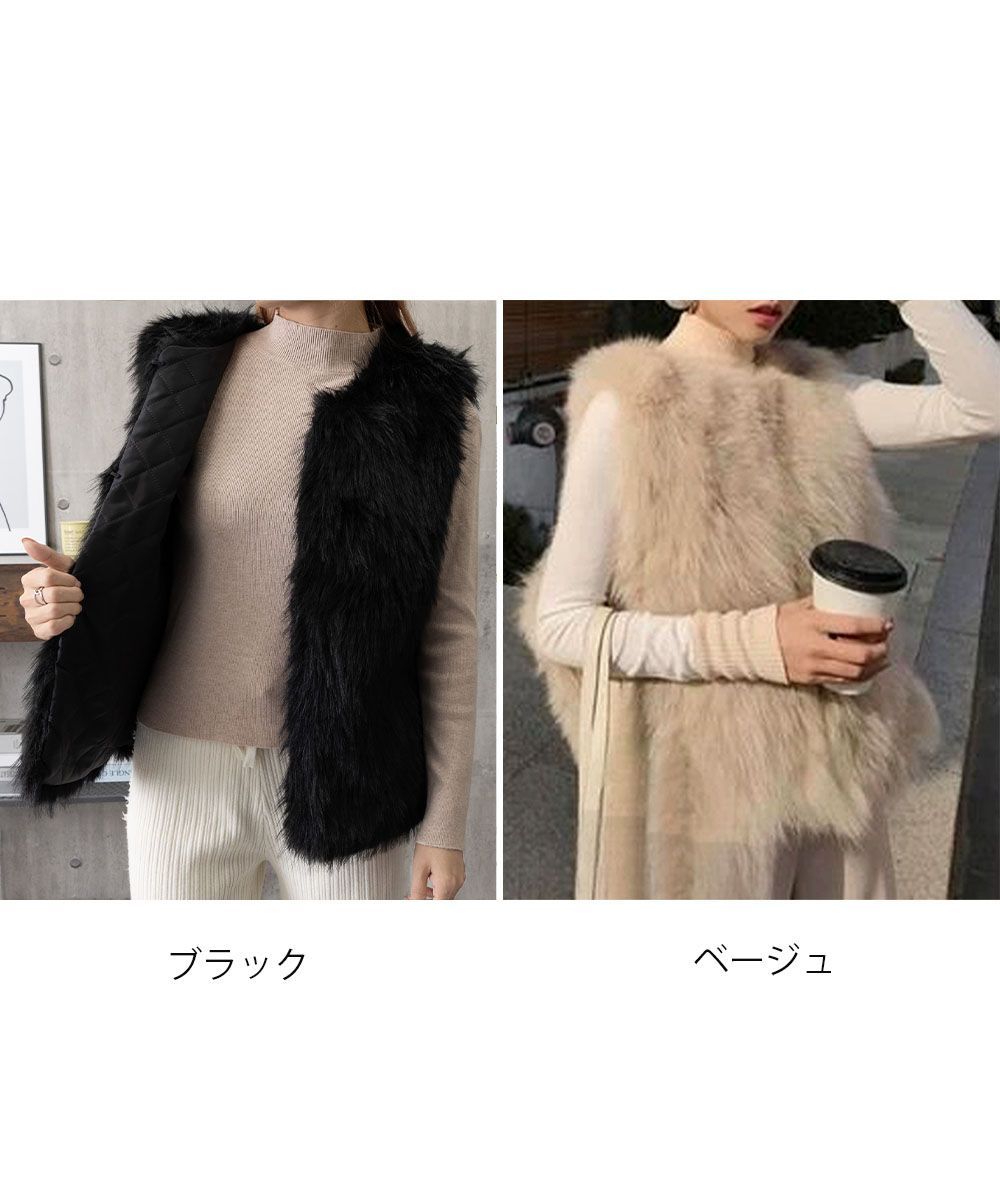 楽天市場】フェイクファー（ベスト・ジレ｜トップス 【送料無料 