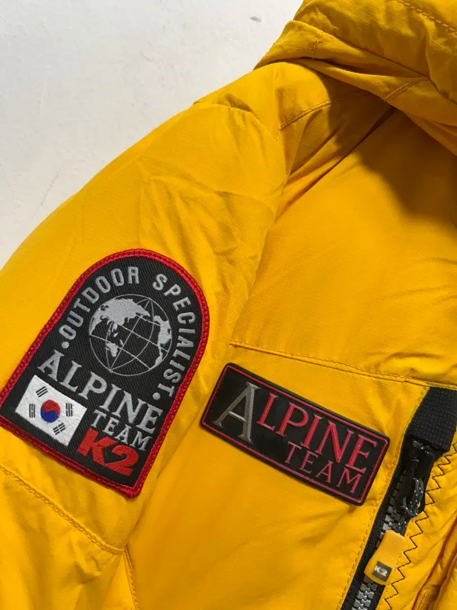 130 K 2 アルパイン チーム イェロー ダウン アウター ヘビーダウン キッズ