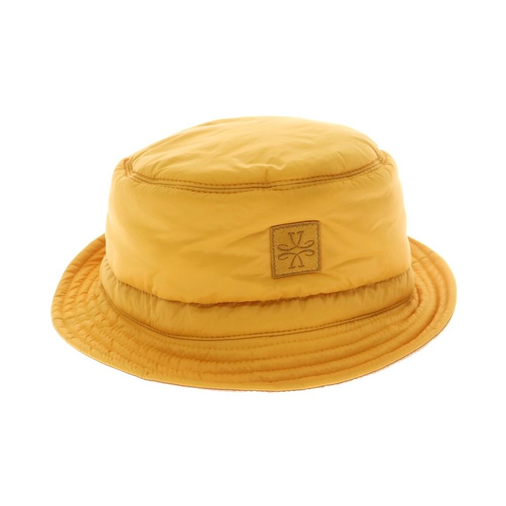 ヤコブコーエン JACOB COHEN ナイロン リバーシブル バケットハット イエローxブラウン メンズ