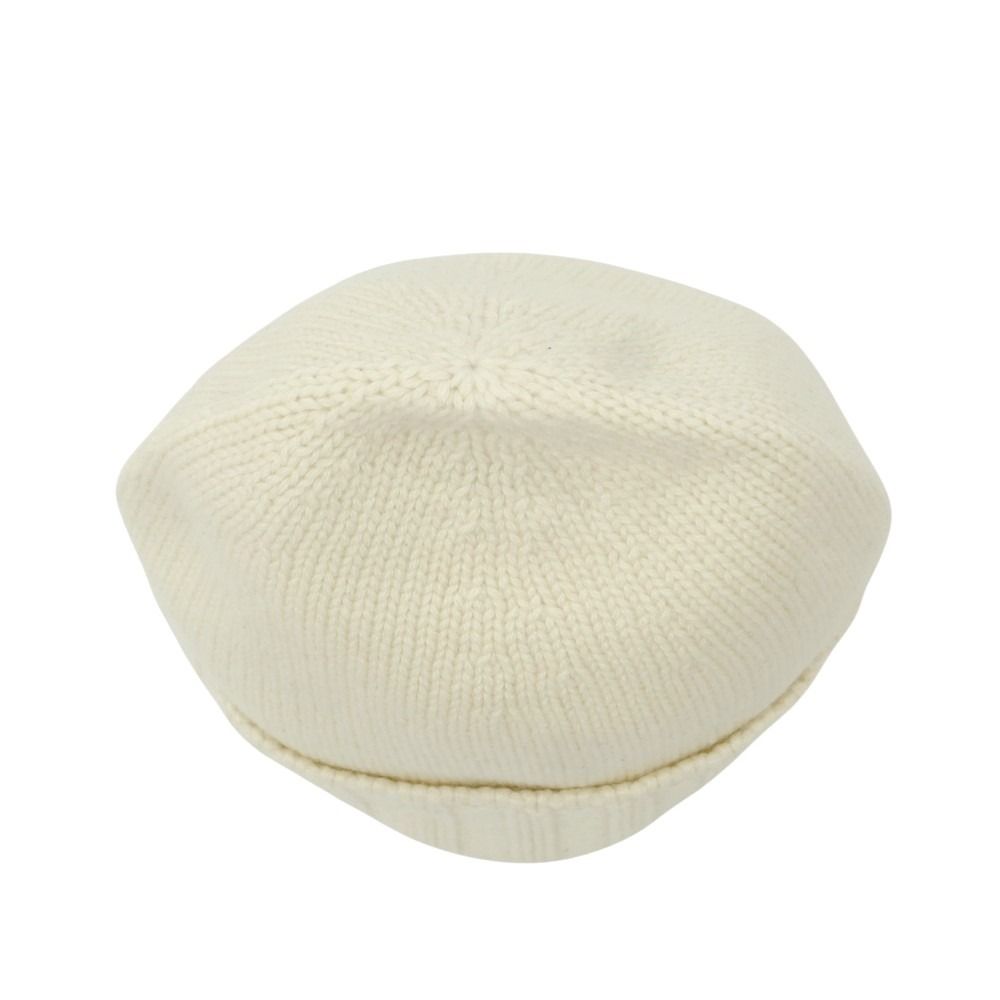 ドルモア DRUMOHR ミドルゲージカシミヤ ニットキャップ ホワイト メンズ