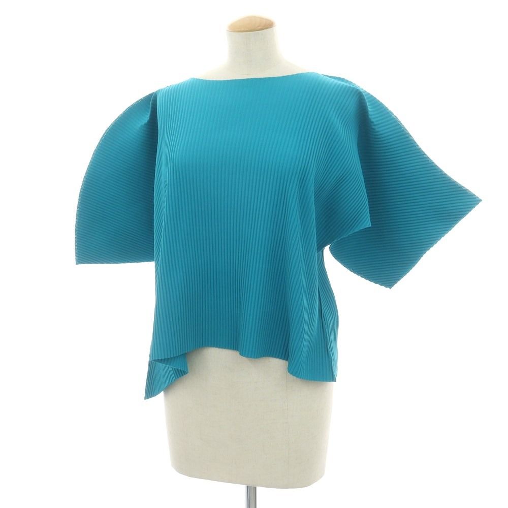 ミー イッセイミヤケ me ISSEY MIYAKE 秋冬 プリーツ加工 その他カットソー ターコイズ サイズ表記なし M位 レディース