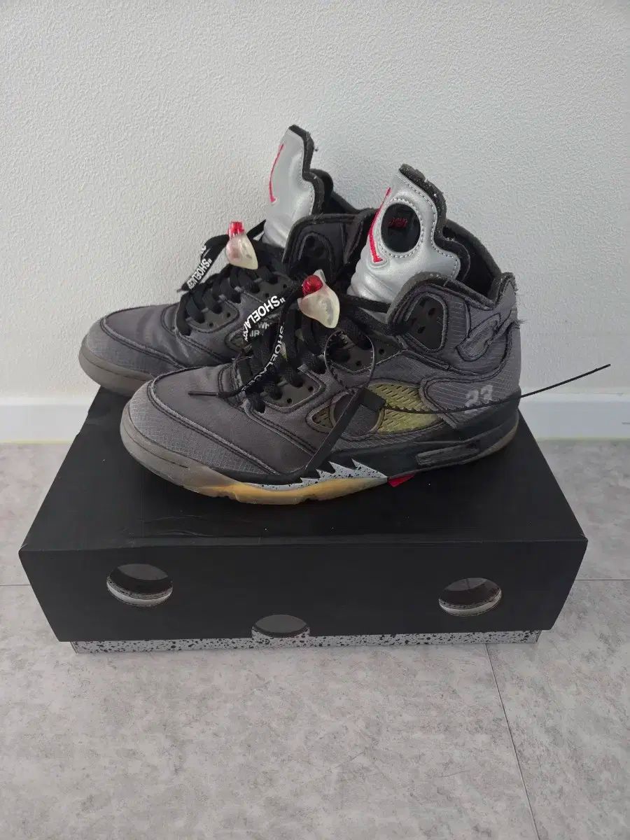 ナイキ エア ジョーダン5 x オフホワイト モスリン 260 ナイキコリア