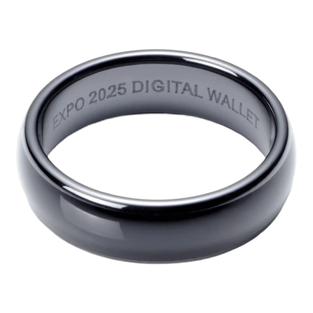 EVERING エブリング 決済できるスマートリング 18サイズ品揃え US規格 充電不要 NFC TypeA 生活防水 5気圧防水 アプリでワンタップで一時停止 サイズ交換 返品不可 10.5 EX_BLACK