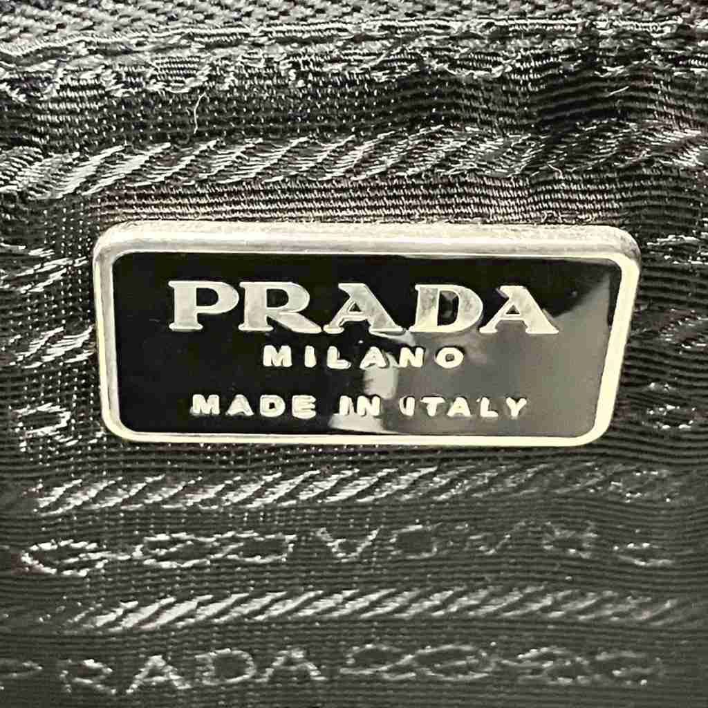 プラダ PRADA メタルハンドル スクエアバッグ レザー トートバッグ ハンドバッグ 黒 GY47 レディース GINKGOPHARMACY_COM