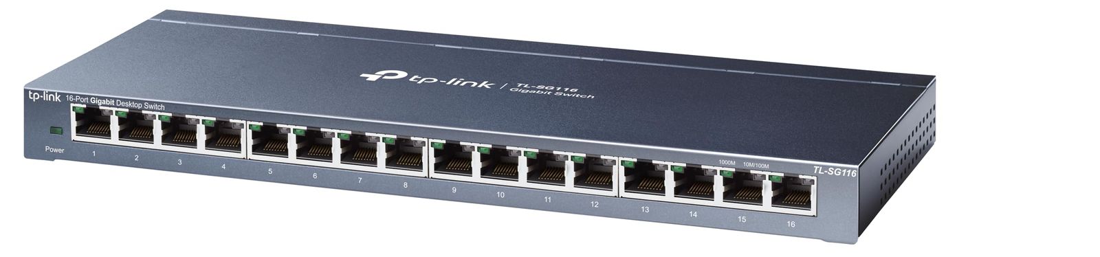 TP-Link 16ポート ハブ 10 100 1000Mbps デスクトップ ギガビット 金属筐体 設定不要 5年保証 ウォールマウント スイッチングハブ TL-SG116