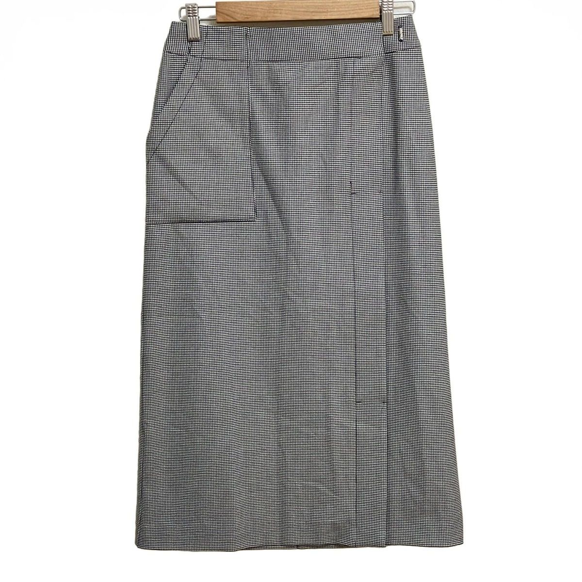 VIVIENNE TAM ヴィヴィアンタム ロングスカート サイズ38 M レディース - 黒×白 千鳥格子柄