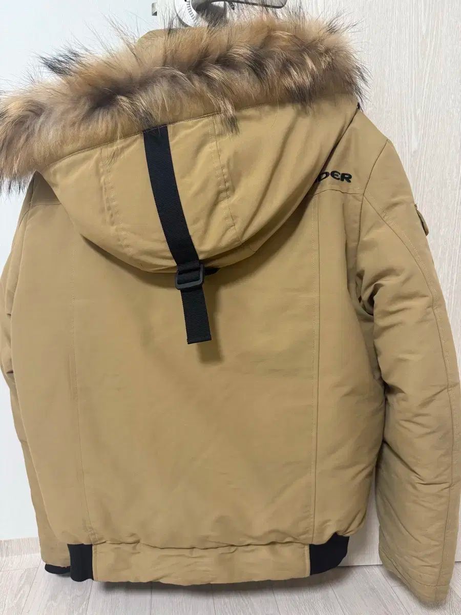 EIDER フード ファー ダウン Lサイズ ベージュ