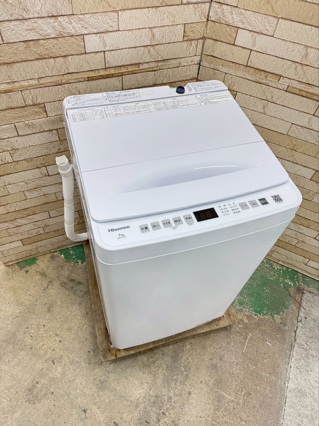 高年式 大阪 3か月保障付き 洗濯機 ハイセンス 7 kg HW K 70 J SS 169