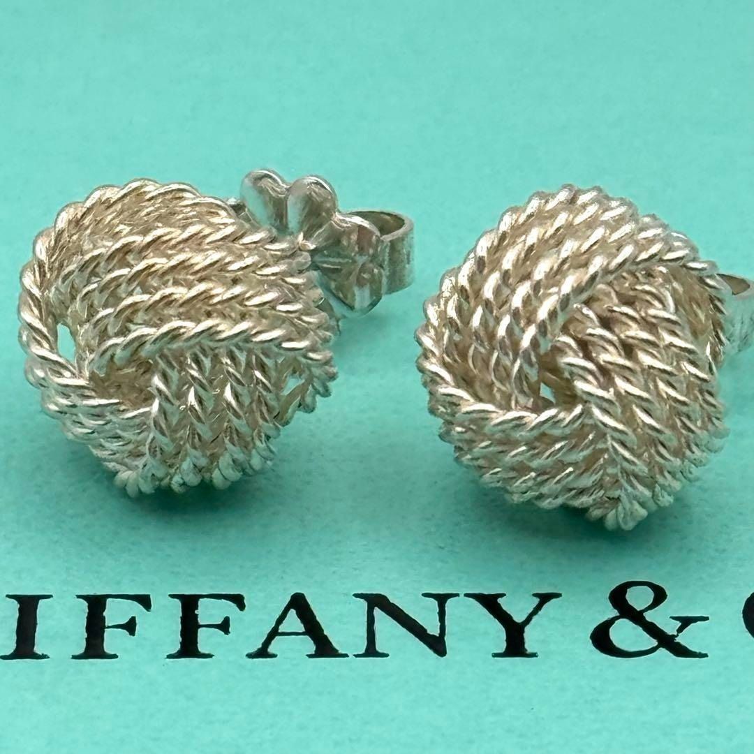 ティファニー サマセット ノット ツイスト ボール メッシュ ピアス 0962