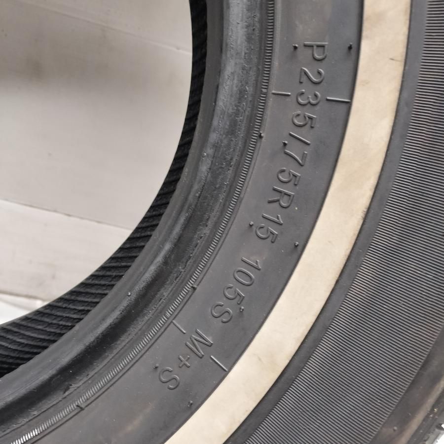  配送先指定あり ホワイトリボン ノーマルタイヤ 1本 P 235 75 R 15 UN 106 2017年製 80 旧車 アメ車 15インチ サマータイヤ ノーマルタイヤ