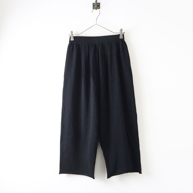 2025SS エヴァムエヴァ evam eva cotton pants コットンパンツ M ブラック ニット サルエル ゴム イージー 2400014680065