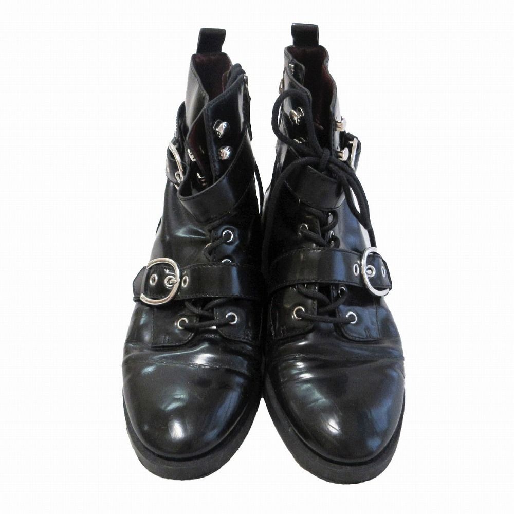 MARC JACOBSエナメルレザー型押しサイドジップブーツ MARC JACOBSエナメルレザー型押しサイドジップブーツ