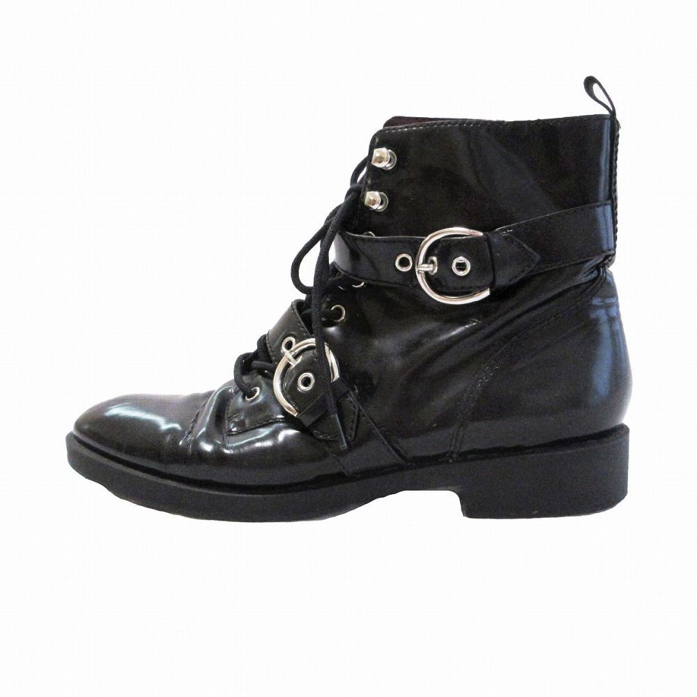 MARC JACOBSエナメルレザー型押しサイドジップブーツ MARC JACOBSエナメルレザー型押しサイドジップブーツ