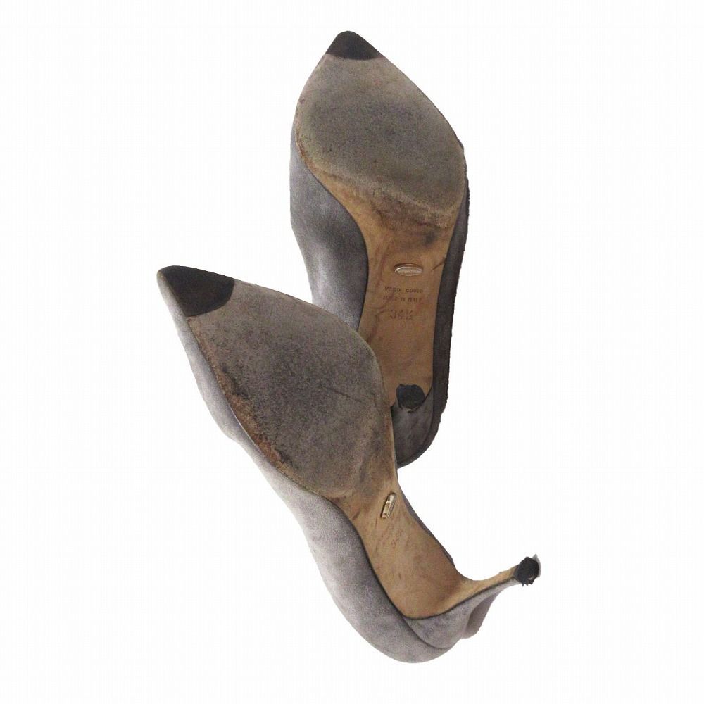 セルジオロッシ sr1 ポインテッドトゥキトゥンヒールスエードパンプス