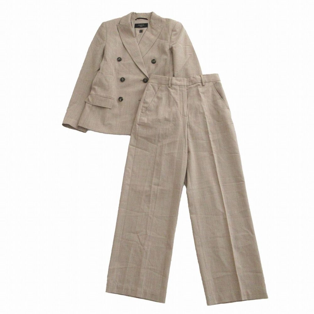 WEEKEND Max Mara ウィークエンドマックスマーラ ダブルスーツセットアップ パンツスーツ ベージュ サイズS レディース