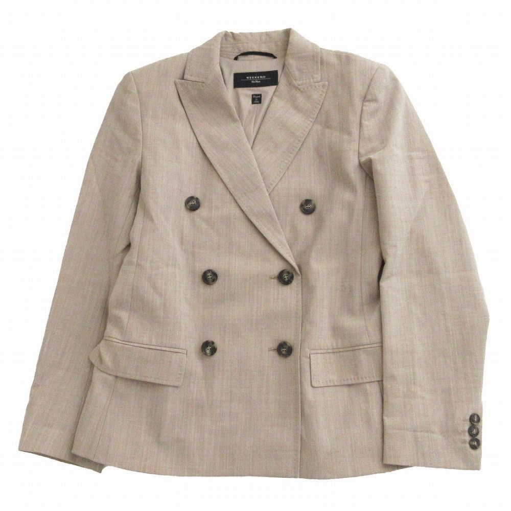 WEEKEND Max Mara ウィークエンドマックスマーラ ダブルスーツセットアップ パンツスーツ ベージュ サイズS レディース