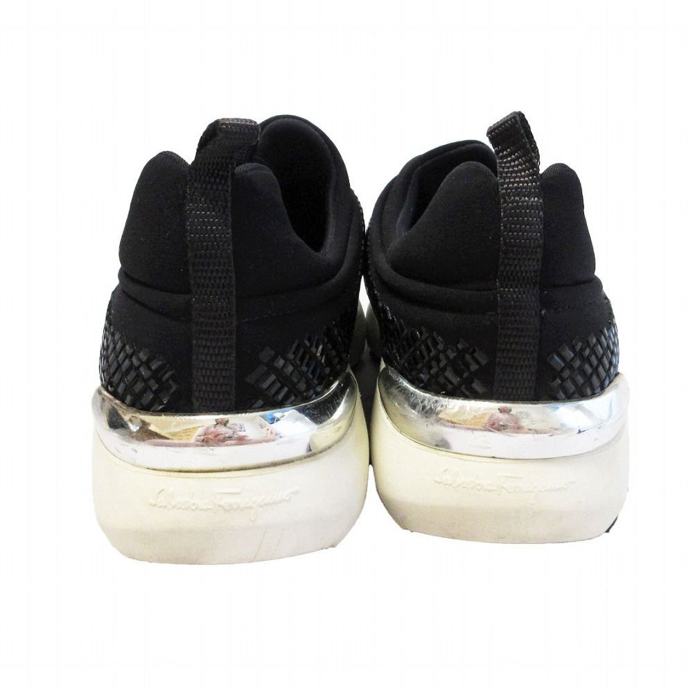 サルヴァトーレ フェラガモ Salvatore Ferragamo ビジュー装飾 スリッポン スニーカー シューズ ブラック 23 cm レディース