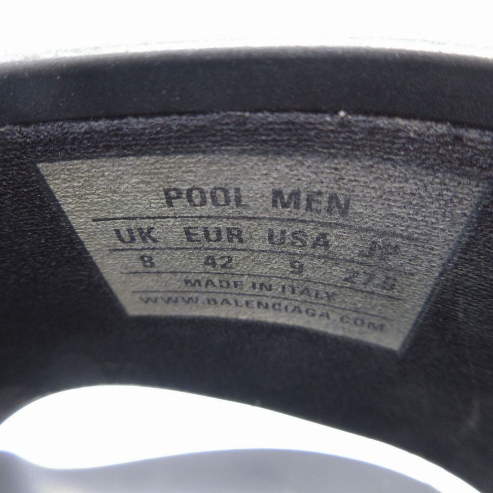  バレンシアガ シャワー サンダル ロゴ スライド ビーサン サイズ27 5 cm ブラック 黒 メンズ ビーチサンダル シャワーサンダル サンダル