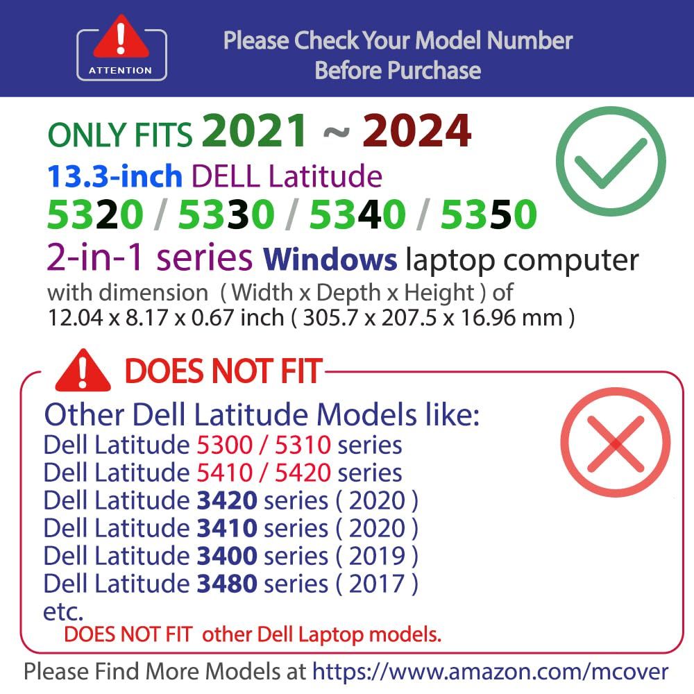 mCover ケース 2021 13 3インチ Dell Latitude 5320 5330 2 in 1 Windowsノートパソコンノートパソコンにのみ対応 他のDellモデルには適合しません クリア