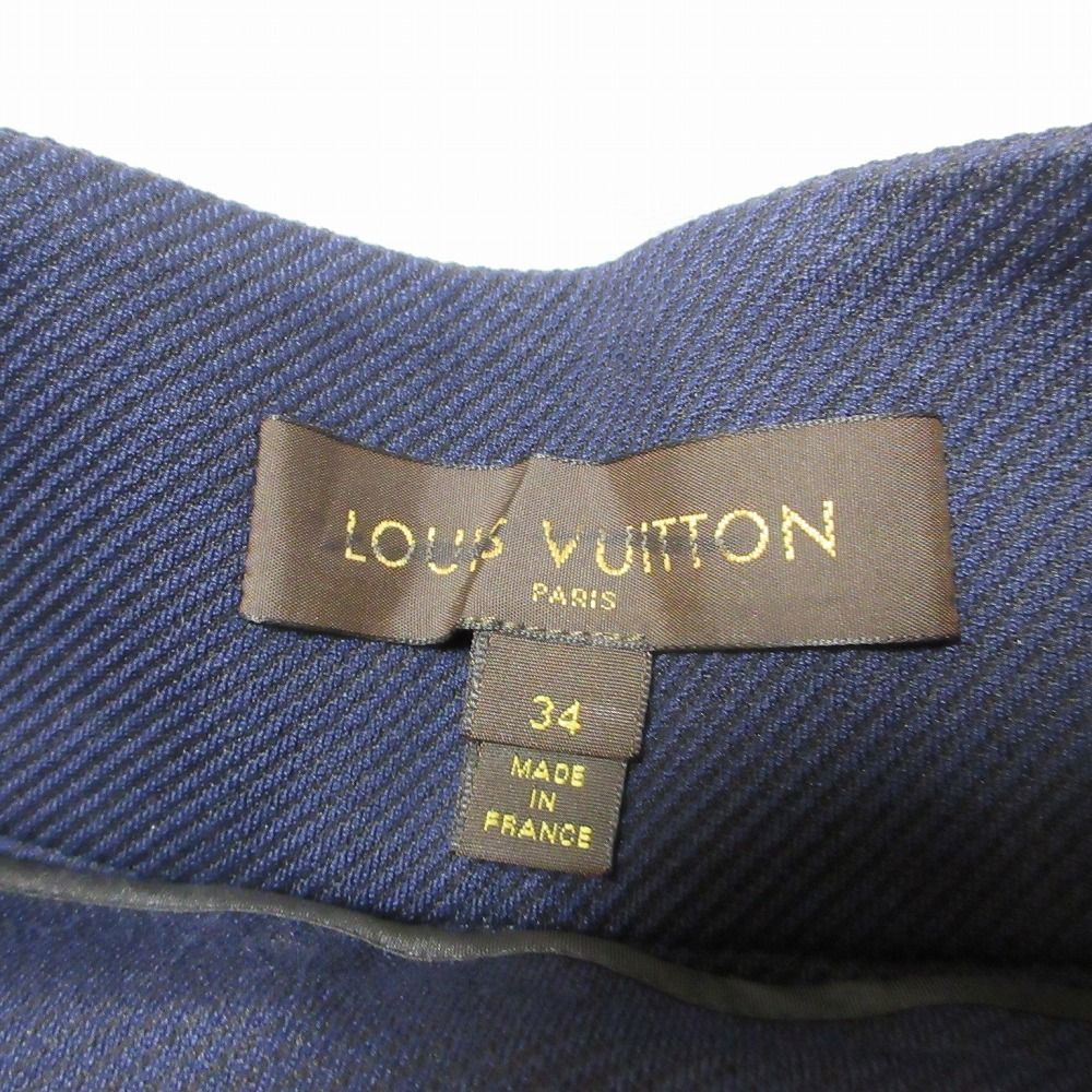  LOUIS VUITTON ルイヴィトン ハイウエスト ショートパンツ ショーツ ネイビー サイズS レディース RW 091 B ショートパンツ ハーフパンツ パンツ