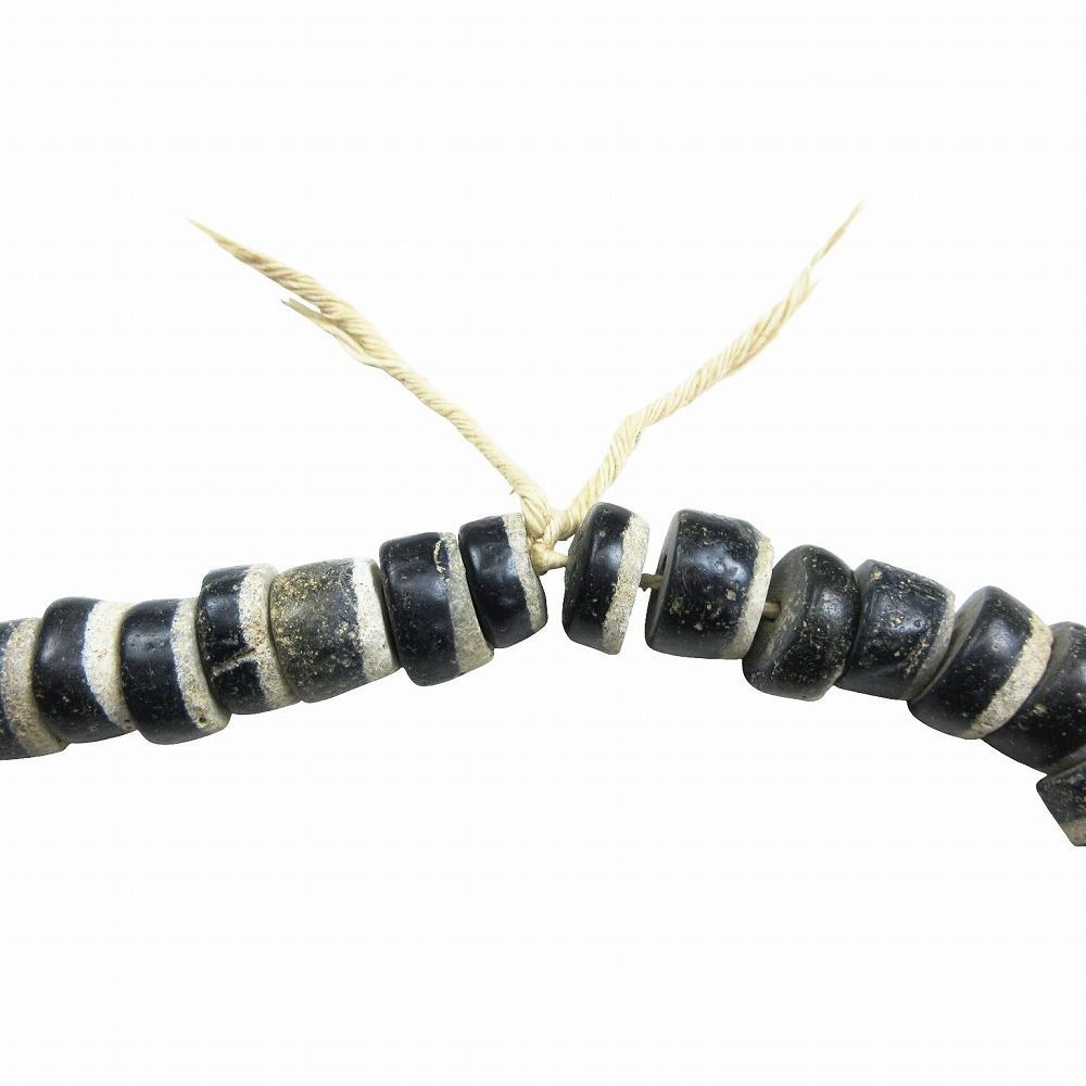 アンティーク　 トレードビーズネックレス ヴィンテージ アンティーク トレード ビーズ ネックレス 80cm グレー