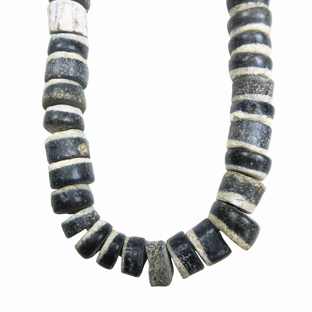 アンティーク　 トレードビーズネックレス ヴィンテージ アンティーク トレード ビーズ ネックレス 80cm グレー