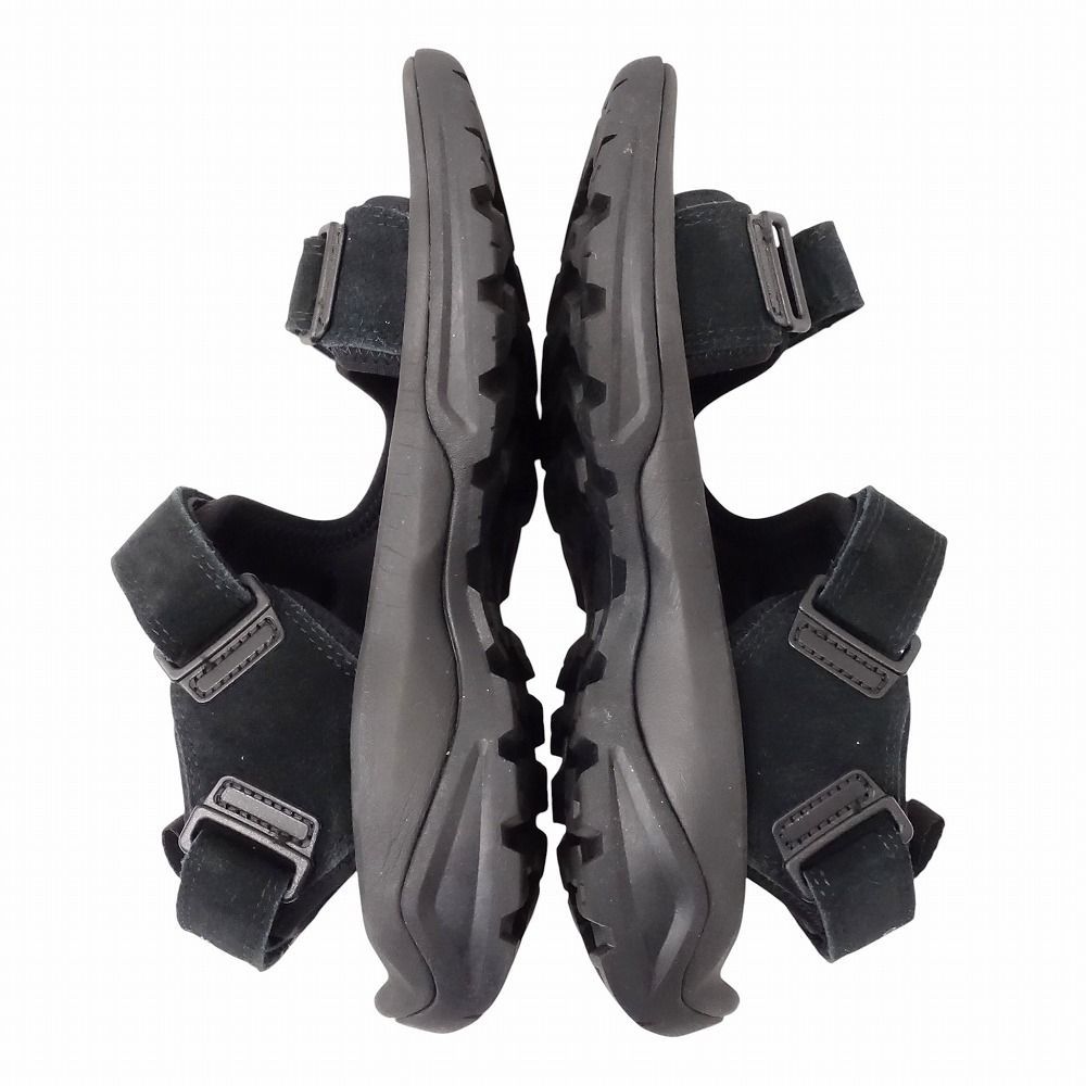 COMME des GARCONS HOMME コムデギャルソン オム サンダル レザー ベルクロ スポーツサンダル サイズ26cm ブラック メンズ ODELLYA_COM