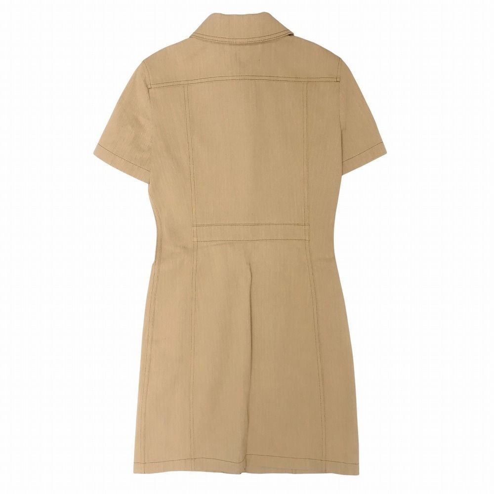 美品 HERMES エルメス 24AW 4H0553DI ヘリンボーン柄 デニムワンピース