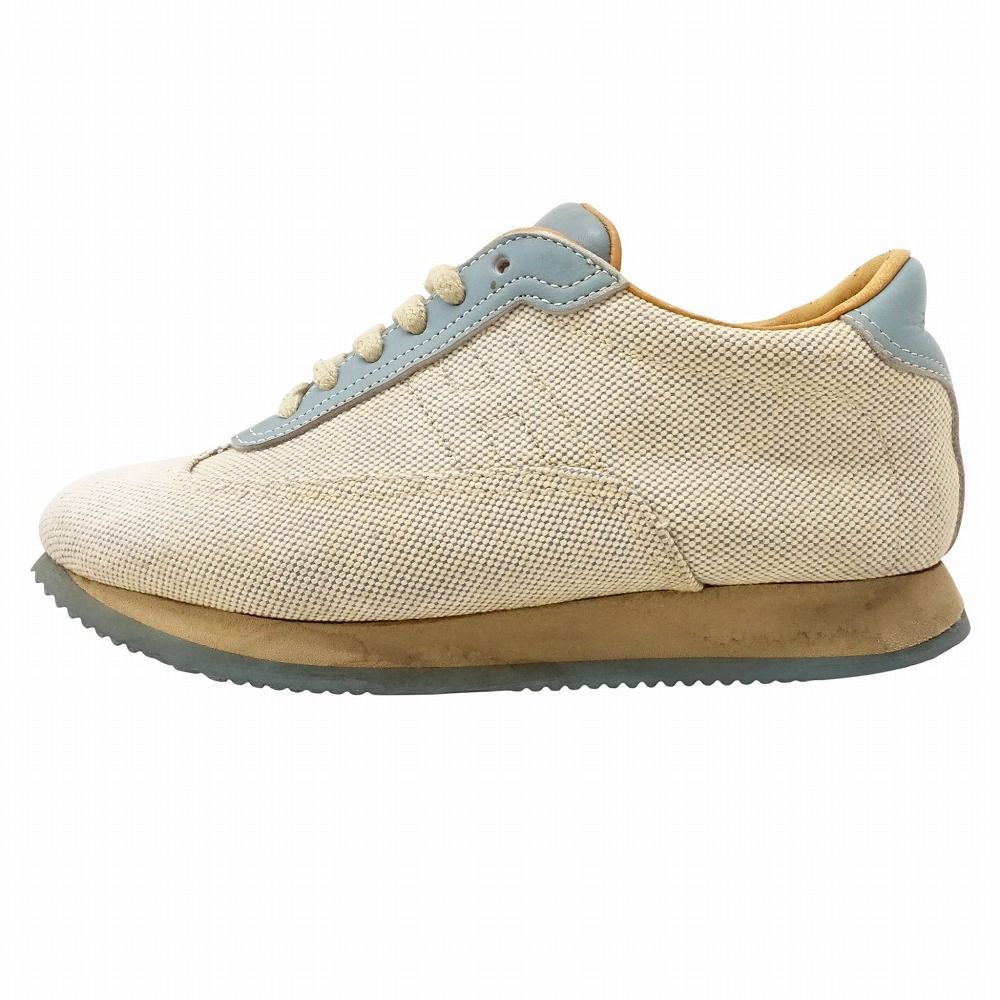 HERMES エルメス クイック スニーカー シューズ キャンバス×レザー H