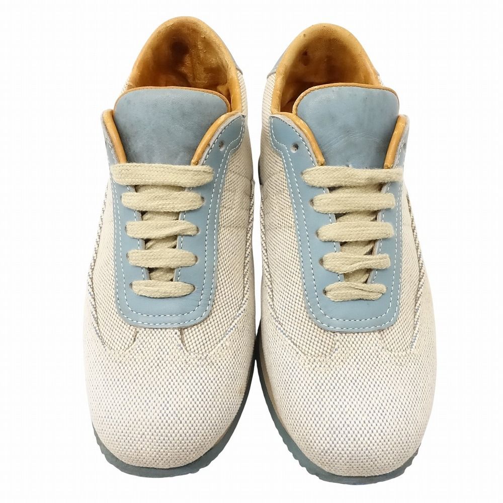 HERMES エルメス クイック スニーカー シューズ キャンバス×レザー H