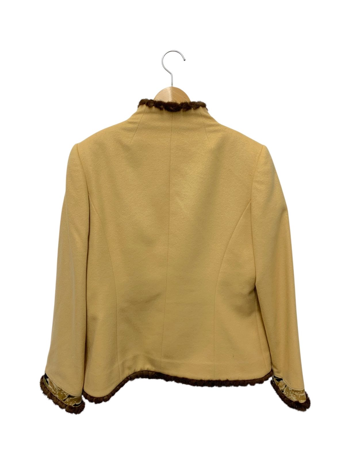 レオナールファッション 0361950 0362951 スカートスーツ 13AR 76-99 ブラウン セットアップ ミンクファー ジャケット スカート カシミヤ IT5QW1F42HUW