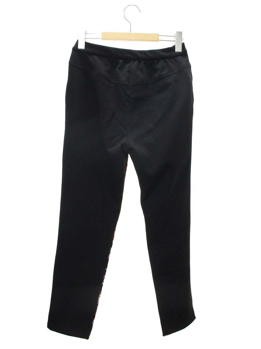 アルベロベロ 438765 パンツ F ブラック パイル地 ストレッチ アニマルモチーフ ITNL84RXSFY0