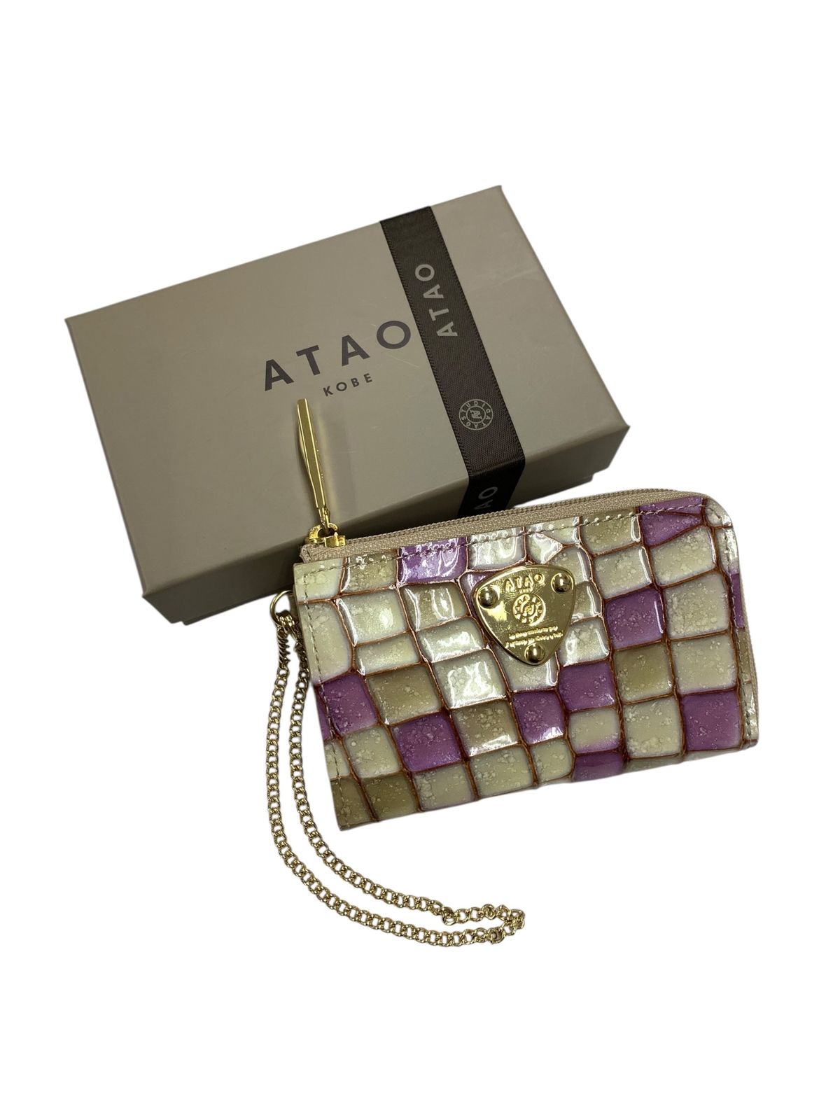 アタオ ベル ヴィトロ キーケース マルチ アースラベンダー ミニ財布