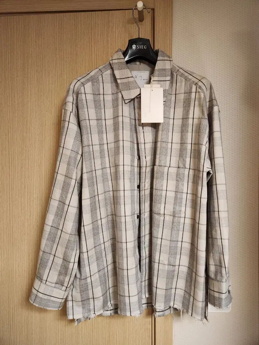 25aw アンセルム C R CHECK シャツ グレー 1 サイズ