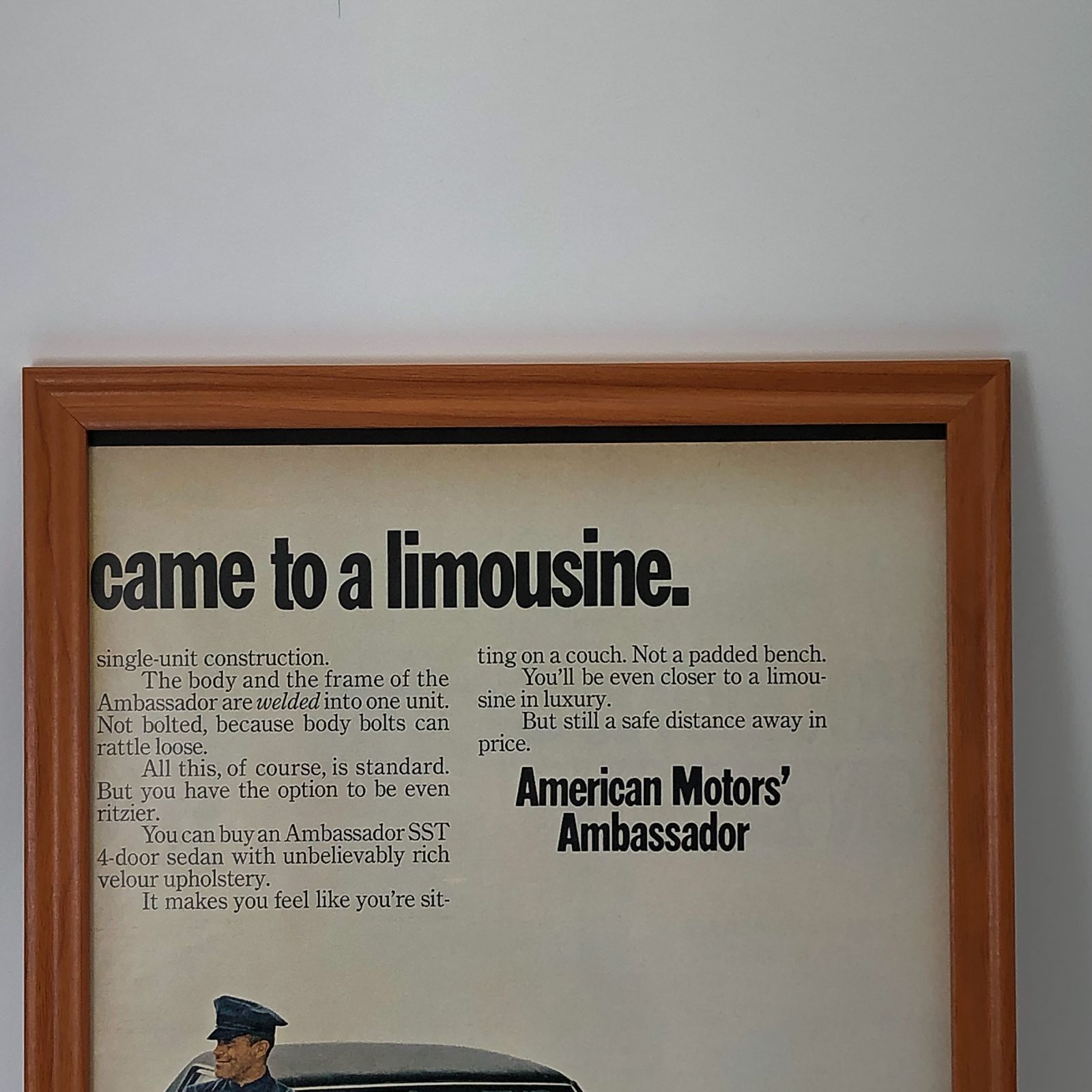 ビンテージ 広告 ポスター フレーム付 『 アメリカンモーターズ