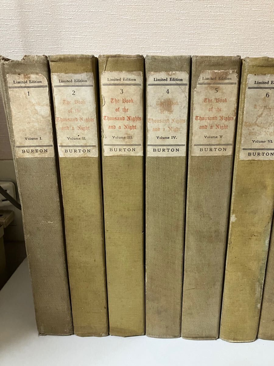 The Book of Thousand Nights and a Night Supplemental Nights. Arabian Entertainments Shammar Edition. 17巻揃い