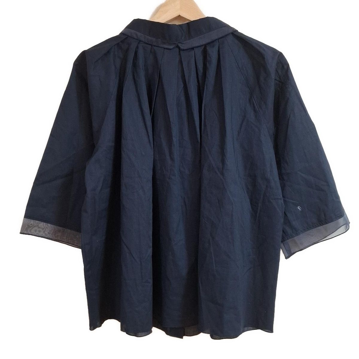 ALBEROBELLO OLLEBOREBLA アルベロベロ オレボレブラ 半袖シャツブラウス レディース - ダークネイビー 刺繍