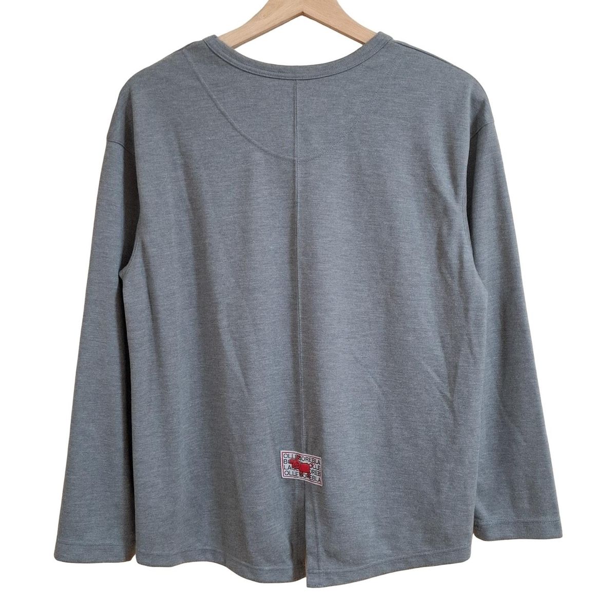 ALBEROBELLO OLLEBOREBLA アルベロベロ オレボレブラ 長袖カットソー レディース - グレー クルーネック ビジュー ビーズ 刺繍