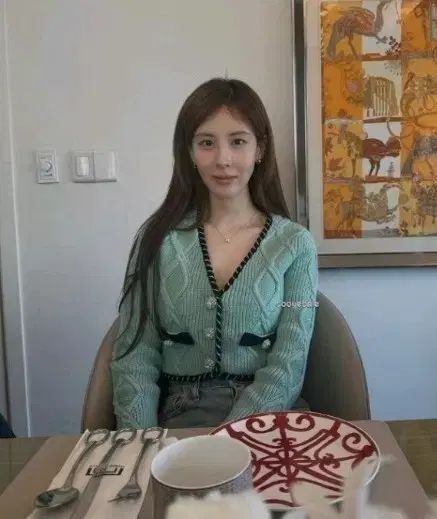 セルフ ポートレイト ミント カーディガン