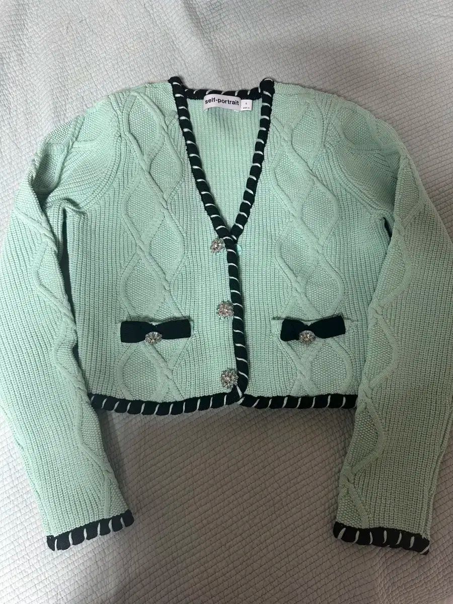  セルフ ポートレイト ミント カーディガン 長袖 カーディガン ボレロ アンサンブル