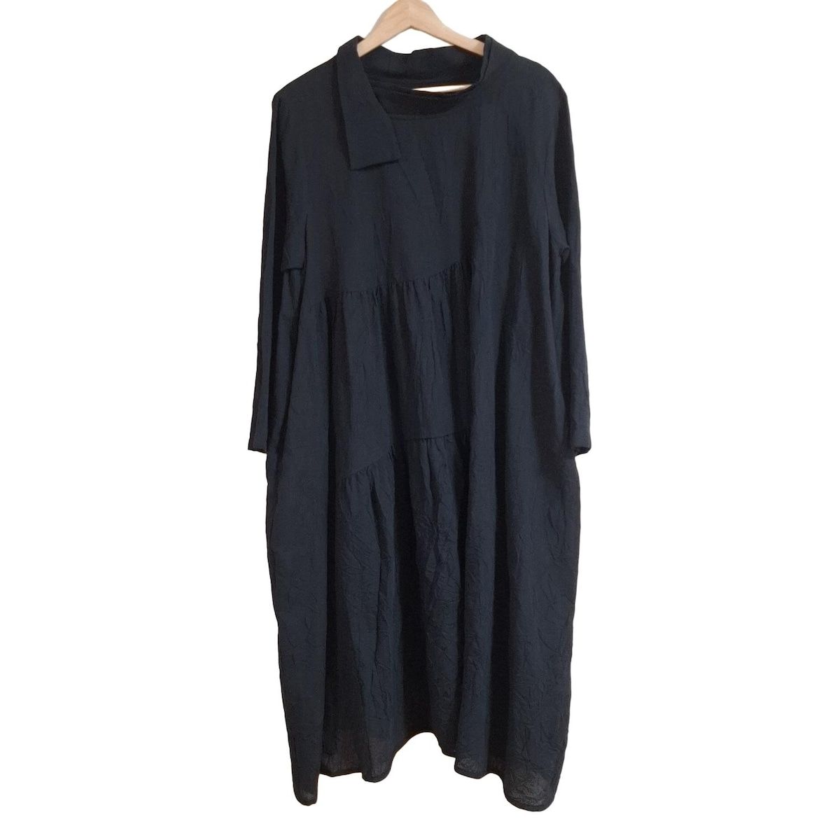 【慈雨　ジウ】　センソユニコ　ワンピース　長袖　綿　サイズ40 慈雨(ジウ/センソユニコ) ワンピース サイズ40 M レディース - 黒 長袖
