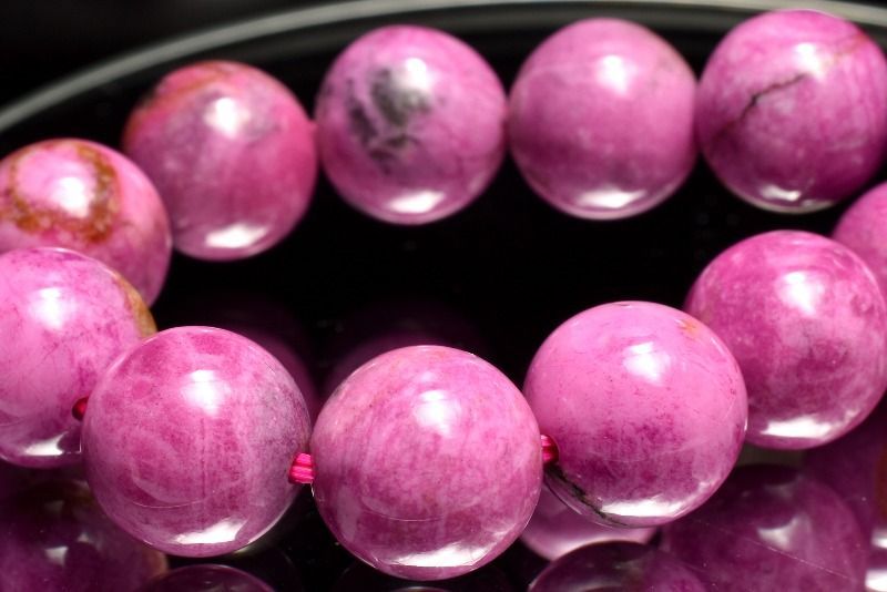 1点物 5A級 高発色 コバルトドロマイト コバルトカルサイト 10mm ブレスレット パワーストーン 天然石 _MC561