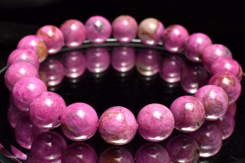 １点物 5 A級 高発色 コバルトドロマイト コバルトカルサイト 10 mm ブレスレット パワーストーン 天然石 _MC 561