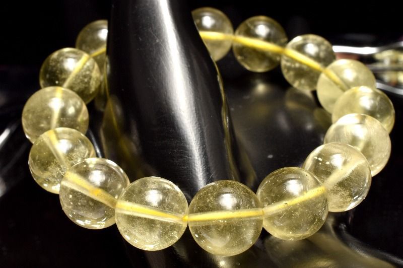  １点物 AAA透明 リビアの宝石 リビアングラス 13 mm ブレスレット パワーストーン 天然石 _MC 690 ブレスレット バングル アクセサリー