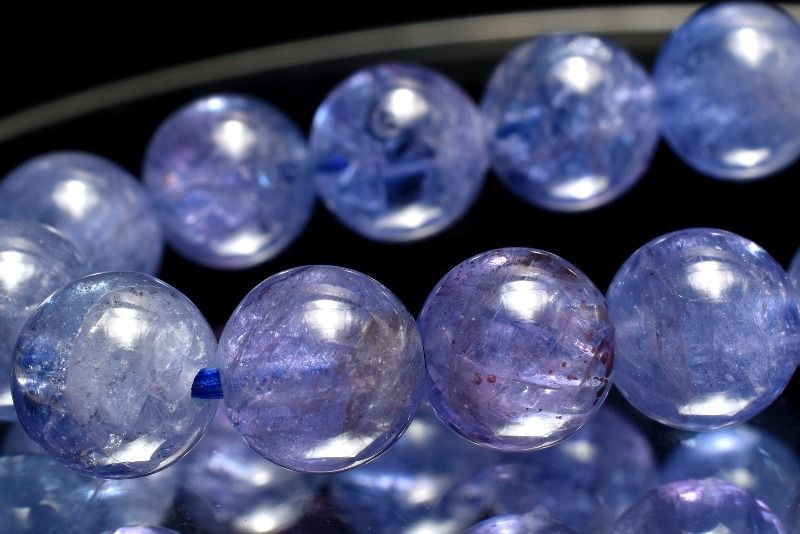 １点物 AAA 群青色の結晶 タンザナイト 7 mm ブレスレット パワーストーン 天然石 _MC 717