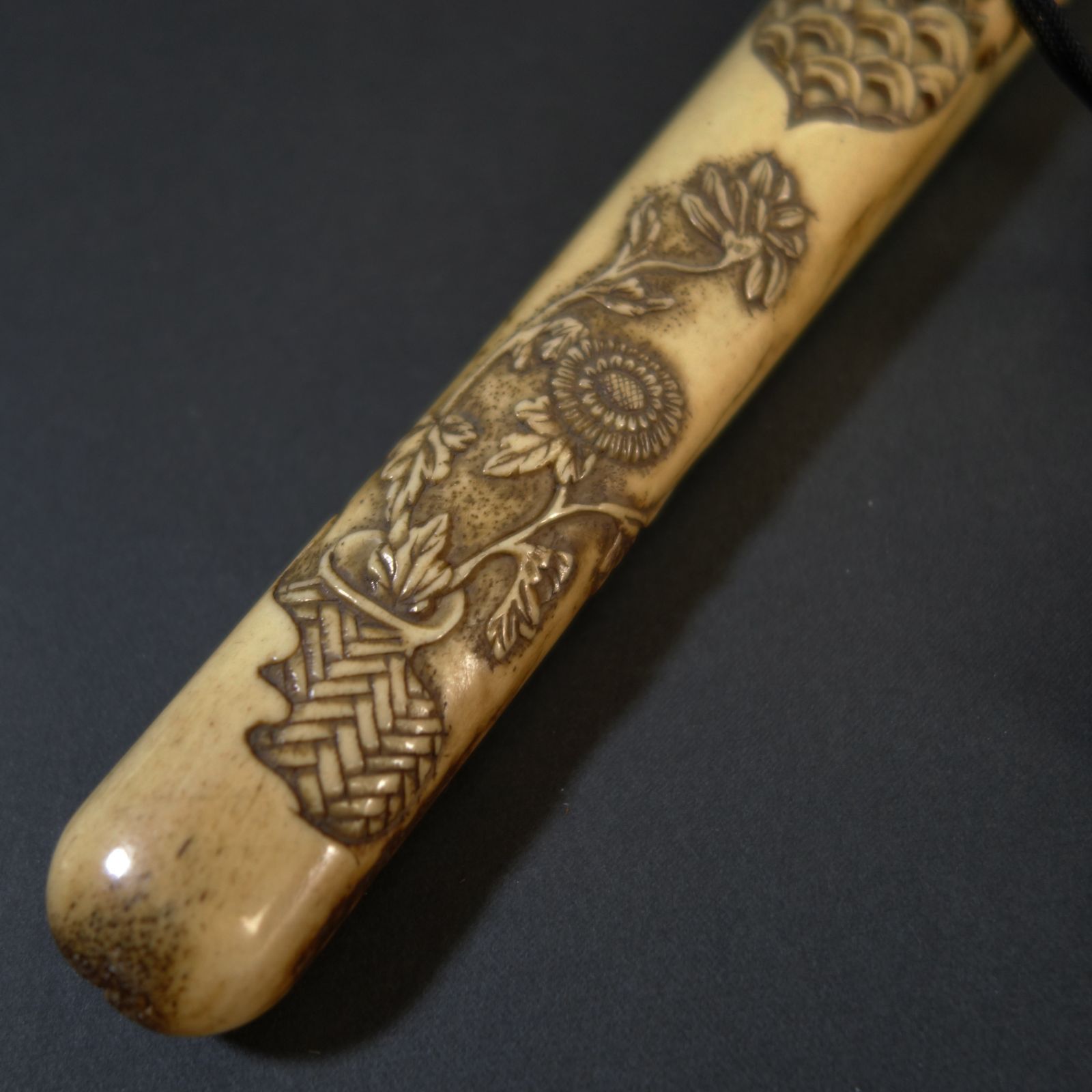 時代物 煙管 煙草入 煙管筒 金口 細工 彫刻 一式 骨董 アンティーク 時代物 煙管 煙草入 煙管筒 金口 細工 彫刻 一式 骨董 アンティーク