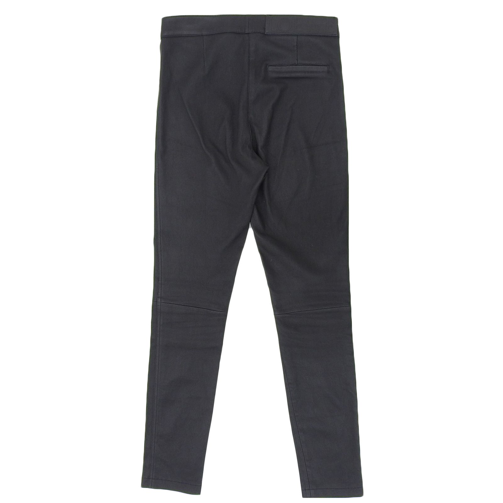 LOEWE ロエベ レザーロゴパッチ付き ストレッチ ミッドライズ ラムレザー スキニーパンツ ブラック 34 スペイン製 レディース