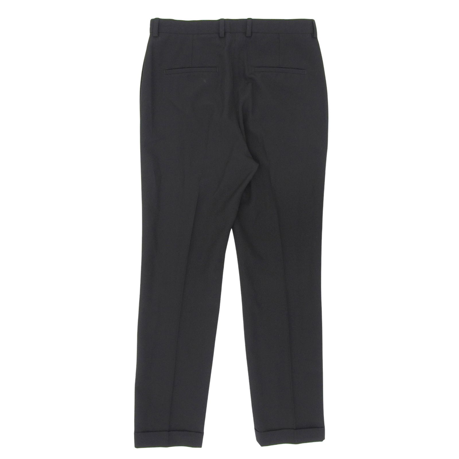 HERMES エルメス 20 SS ウール100％ センタープレス テーパードパンツ スラックス ブラック 34 フランス製 レディース