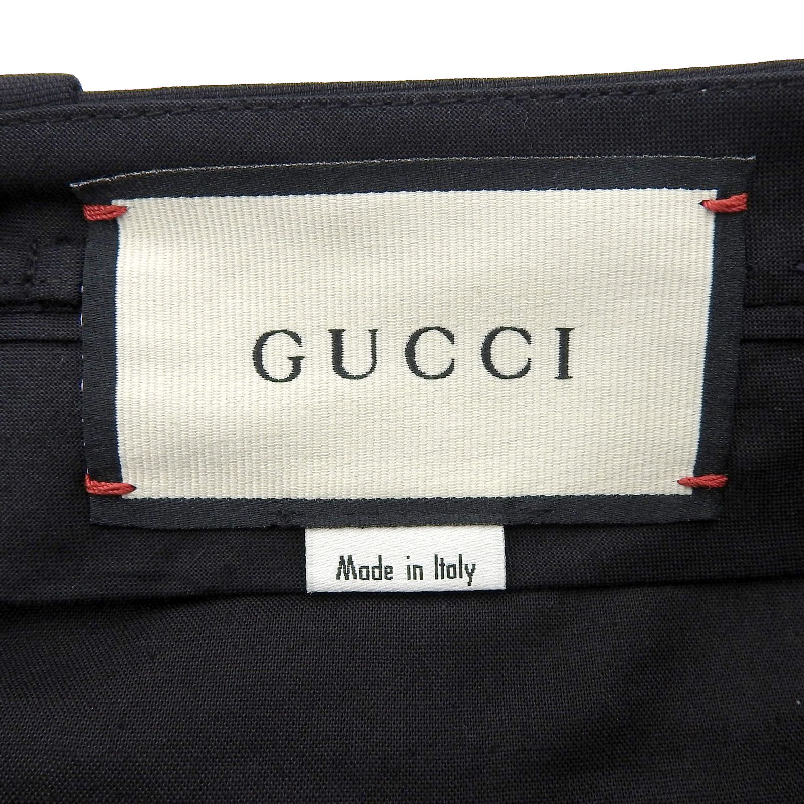  GUCCI グッチ 609657 シルク ウール インターロッキングGボタン付き センタープレス パンツ ブラック 38 イタリア製 レディース その他 パンツ